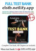 Test Bank For Essentials of Anatomy and Physiology 7th Edition Lapres 9781260400984 &vert; All Chapters QUESTIONS  with Answers Rated A&plus; 2025&sol;2026 