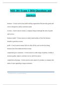 MIE 201 Exam 1 2026 Questions and Answers