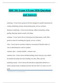 MIE 201 Bundled Tests 2026 Questions and Answers