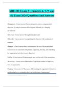 MIE 201 Exam 3 &lpar;Chapters 6&comma; 7&comma; 9&comma; and 10&rpar; Exam 2026 Questions and Answers