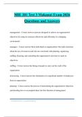 MIE 201 Test 3 Makanui Exam 2026 Questions and Answers