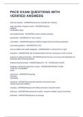 PACE EXAM QUESTIONS WITH VERIFIED ANSWERS