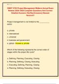 OMGT 5783 Project Management Midterm Actual Exam  Newest 2025&sol; 2026 Complete Questions And Correct  Detailed Answers &lpar;Verified Answers&rpar; &vert;Newest  Version&excl;&excl;&excl;