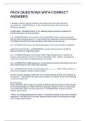 PACE QUESTIONS WITH CORRECT ANSWERS
