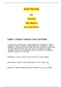 TEST BANK&colon; Society The Basics 16th Edition - Macionis &lpar;Complete Q&A Study Guide&rpar;