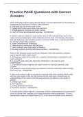 Professional Administrative Certification of Excellence &lpar;PACE&rpar; 1 Package deal Questions with Verified Answers