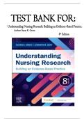 Test Bank For Understanding Nursing Research&colon; Building an Evidence-Based Practice 8th Edition By Susan K&period; Grove&period; All Chapters 1-14 Verified&period; &vert; Latest Revision 2026&period;&lbrace;A&plus;&rcub;