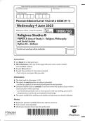 2025 Pearson Edexcel Level 1&sol;Level 2 GCSE Religious Studies B PAPER 3&colon; Area of Study 3 &ndash; Religion&comma; Philosophy and Social Justice Option 3C &ndash; Islam