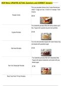IHOP Menu UPDATED ACTUAL Questions and CORRECT Answers