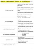 IHOP Exam 1 UPDATED ACTUAL Questions and CORRECT Answers 