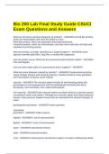 Bio 200 Lab Final Study Guide CSUCI Exam Questions and Answers