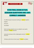 N190 FINAL EXAM ACTUAL 2025&sol;2026 QUESTIONS AND 100&percnt; CORRECT ANSWERS