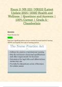 Exam 2&colon; NR 222 &sol; NR222 &lpar;Latest Update 2025 &sol; 2026&rpar; Health and Wellness &vert; Questions and Answers &vert; 100&percnt; Correct &vert; Grade A - Chamberlain