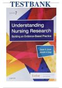 TEST BANK FOR UNDERSTANDING NURSING RESEARCH - 7TH EDITION BY SUSAN K GROVE & JENNIFER R GRAY