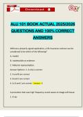 PACKAGE DEAL&colon;&colon;&colon; ALU 101 EXAMS ACTUAL 2025&sol;2026 Q&A 100&percnt; PASS
