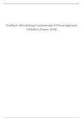 TEST BANK For Microbiology Fundamentals A Clinical Approach&comma; 4th Edition by Marjorie Kelly Cowan &vert; Verified Chapters 1 - 22 Updated&comma; Complete Newest Version