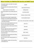 Walmart Food&sol;Safety Test UPDATED ACTUAL Questions and CORRECT Answers 