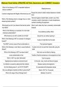 Walmart Food Safety UPDATED ACTUAL Questions and CORRECT Answers