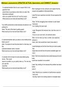 Walmart assessment UPDATED ACTUAL Questions and CORRECT Answers