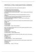 OROFACIAL 2 FINAL EXAM QUESTIONS & ANSWERS