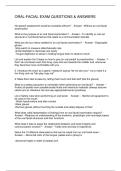 ORAL-FACIAL EXAM QUESTIONS & ANSWERS