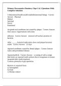 Primary Preventative Dentistry Chpt 1 & 2 Questions With Complete Solutions