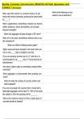 Quality Concrete Construction UPDATED ACTUAL Questions and  CORRECT Answers
