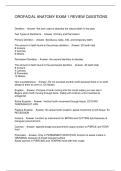OROFACIAL ANATOMY EXAM 1 REVIEW QUESTIONS