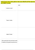 Activity Director Basic Study guide for final exam UPDATED ACTUAL Questions  and CORRECT Answers 