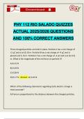 PACKAGE DEAL&colon;&colon;&colon; PHY 112 EXAMS WITH FINALS ACTUAL 2025&sol;2026 Q&A 100&percnt; PASS