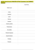 NCCAP national exam UPDATED ACTUAL Questions and CORRECT  Answers 