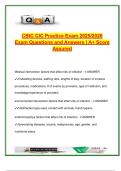 CBIC CIC Practice Exam &ndash; 200&plus; Questions with Answers &vert; Infection Control&comma; Epidemiology&comma; Surveillance&comma; Sterilization &vert; 2025&sol;2026
