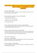 ALM FINAL EXAM STUDY GUIDE 2026 QUESTIONS WITH CORRECT ANSWERS LATEST VERSION