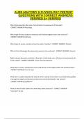 ALMS ANATOMY & PHYSIOLOGY PRETEST QUESTIONS WITH CORRECT ANSWERS VERIFIED A&plus; VERIFIED