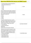 Mastery Exam UPDATED ACTUAL Questions and CORRECT Answers