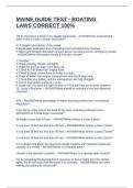 MAINE GUIDE TEST - BOATING LAWS CORRECT 100&percnt;