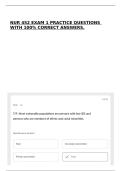 NUR 452 EXAM 1 PRACTICE QUESTIONS WITH 100&percnt; CORRECT ANSWERS&period;