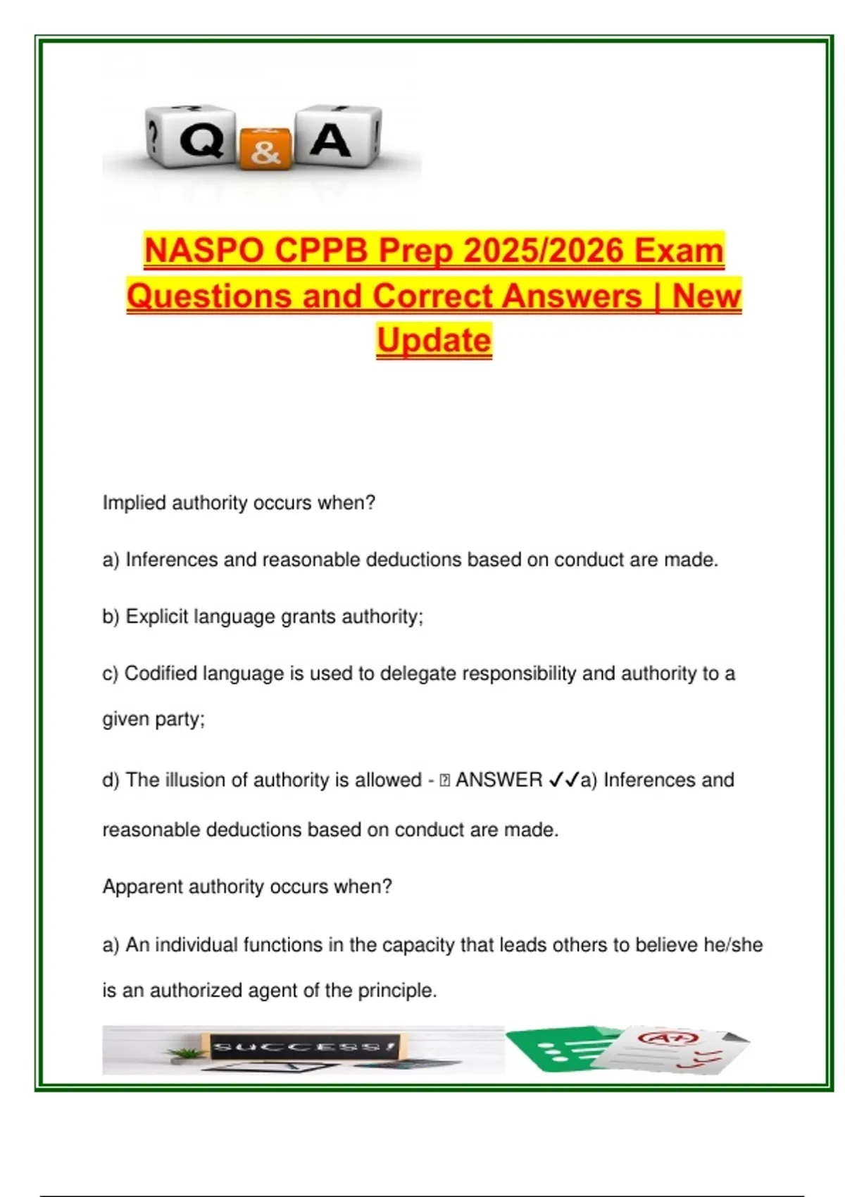 NASPO CPPB Exam Prep 2025/2026 – 135 Practice Questions with Answers ...