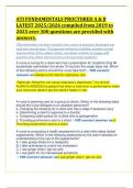 ATI FUNDAMENTALS PROCTORED A & B  LATEST 2025/2026 compiled from 2019 to  2025 over 300 questions are provided with  answers. 