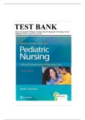 TEST BANK FOR DAVIS ADVANTAGE FOR PEDIATRIC NURSING&colon; CRITICAL COMPONENTS OF NURSING CARE&comma; 3RD EDITION