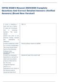 COTAC EXAM 2 Newest 2025&sol;2026 Complete  Questions And Correct Detailed Answers &lpar;Verified  Answers&rpar; &vert;Brand New Version&excl;&excl; 