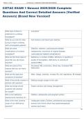 COTAC EXAM 1 Newest 2025&sol;2026 Complete  Questions And Correct Detailed Answers &lpar;Verified  Answers&rpar; &vert;Brand New Version&excl;&excl;  