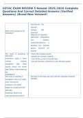  COTAC EXAM REVIEW 5 Newest 2025&sol;2026 Complete  Questions And Correct Detailed Answers &lpar;Verified  Answers&rpar; &vert;Brand New Version&excl;&excl; 