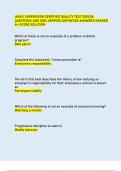 IAHSS SUPERVISOR CERTIFIED QUALITY TEST 2025&sol;26  QUESTIONS AND 100&percnt; VERIFIED DEFINITIVE ANSWERS GRADED  A&plus; SCORE SOLUTION