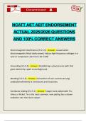 PACKAGE DEAL&colon;&colon;&colon; NCATT &lpar;AET&rpar; EXAMS ACTUAL 2025&sol;2026 Q&A 100&percnt; PASS