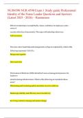 NUR4590&sol;NUR 4590 Exam 1 Study guide Professional Identity of the Nurse Leader Questions and Answers &lpar;Latest 2025 - 2026&rpar; &ndash; Rasmussen 