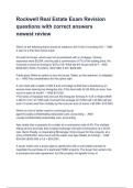 Rockwell Real Estate Exam Revision questions with correct answers newest review