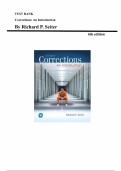 Test Bank for Corrections&colon; An Introduction 6th Edition &lpar;Richard Seiter&comma; 2019&rpar;&comma; Chapter 1-16 &vert;All Chapters