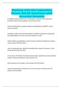 Working with the Laboratory Mouse AALAS Questions with Accurate Answers
