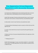 Fire Apparatus Driver&sol;Operator Questions with Accurate Answers